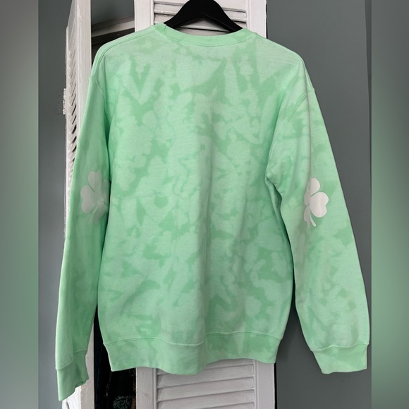 Lucky Shamrock Green Tie-Dye Sweatshirt - Medium - Picture 3 of 3